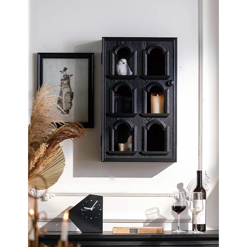 Wooden Floating Shelves Wall Mounted, Black Rectangle-Shaped Hanging Book Shelves for Wall Decor