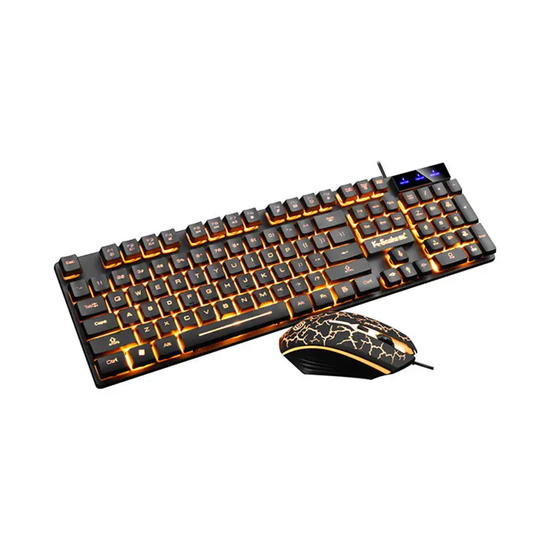 Kozh best price KM320 USB Backlit LED 104 Keys Keyboard and Mouse Combos Desktop Computer Latest Gaming Keyboard Mouse set