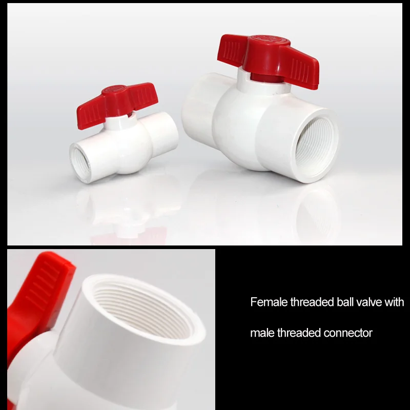 
Factory wholesale plastic Chinese supplier PVC ball valve for pipe connection easy to use water valve 
