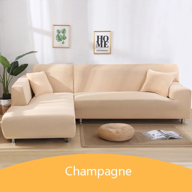 Household Home Three-seater Cheap Fabric Elastic Stretch All-inclusive l Shape Sofa Cover Set Couch Covers