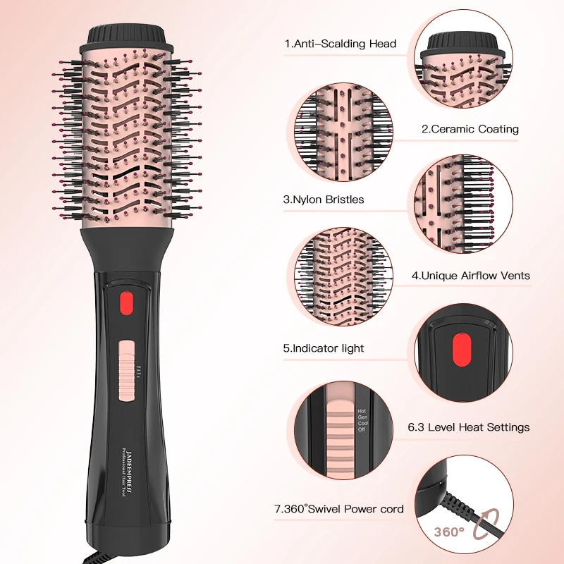 2024 Profesional Hair Dryer and Blow Dryer Brush 4 in 1 110000 Rpm Air Blow Dryer With Negative Ion for Hair Beauty
