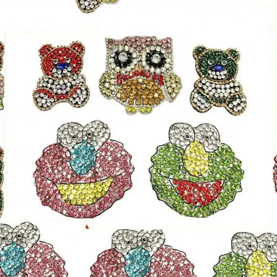 DIY handmade beaded color owl panda frog bag clothing shoes hats beautifully decorated cloth accessories Patch