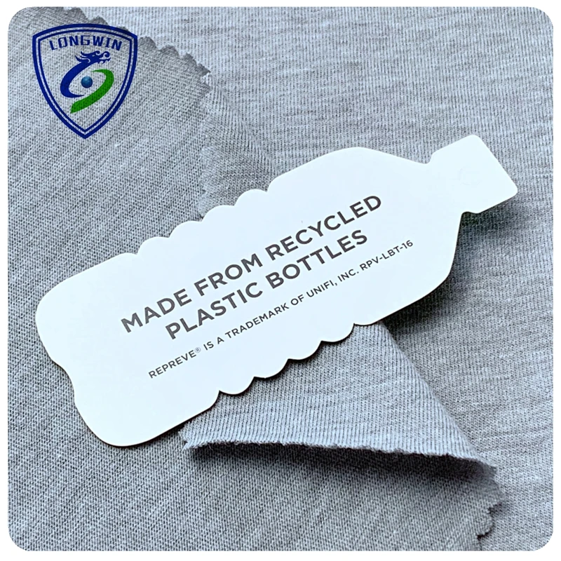 Экологически чистая Базовая футболка 65, переработанный полиэстер, 35 хлопок, TC repreve смешанная пряжа, трикотажная одинарная трикотажная ткань