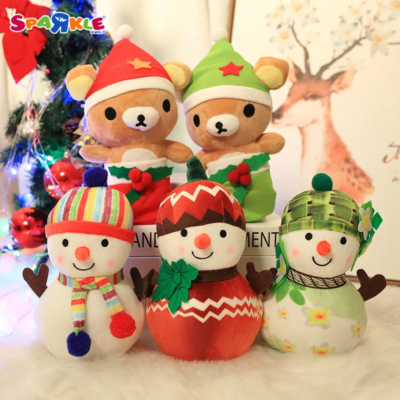 2023 New Design Popular Christmas Snowman stuffed toys Elk Plush Toy Christmas Gift Stuffed Plush Toy