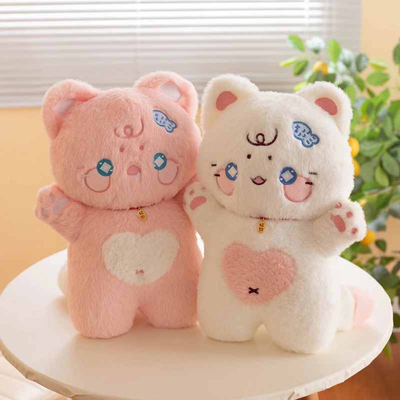 Plush Toy Supplier Cute Custom Stuffed Animal for Gifts Soft Toys Embroidery Cat bear 20cm 30cm
