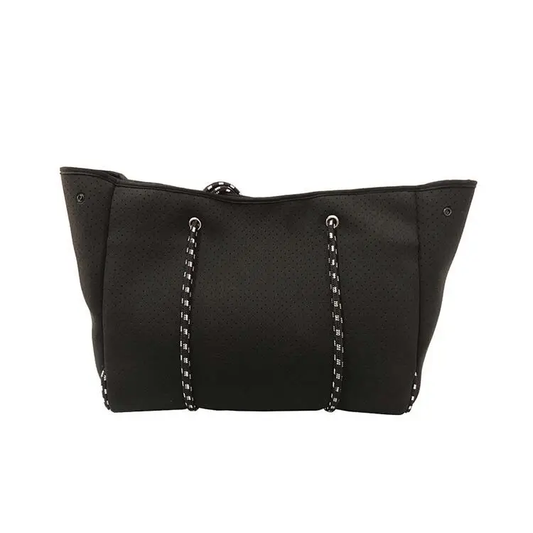 Summer New Design Neoprene Beach Bag Large Capacity Neoprene Perforated Neoprene Tote Bag