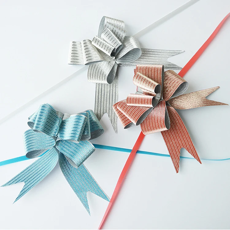 Wholesale 1.18'X19.68' Custom Decoration Packing Ribbon Bow glitter Christmas Bow Ribbon For Christmas Present