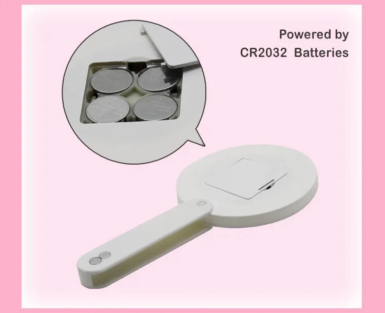 Mini LED Luminous Makeup Mirror Foldable Small Compact Mirror Round Portable USB Handheld Makeup Magnifying Mirrors with Light