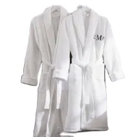 Hot Sales Soft & Absorbent Hotel Bathrobes & Slippers White 100% Cotton terry.