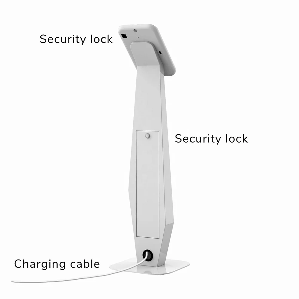 Auto Show Tablet Floor Stand For iPad Samsung Lenovo Exhibition Tablet Stand Holder Tablet Trade Show Kiosk PC Lock Floor Stand