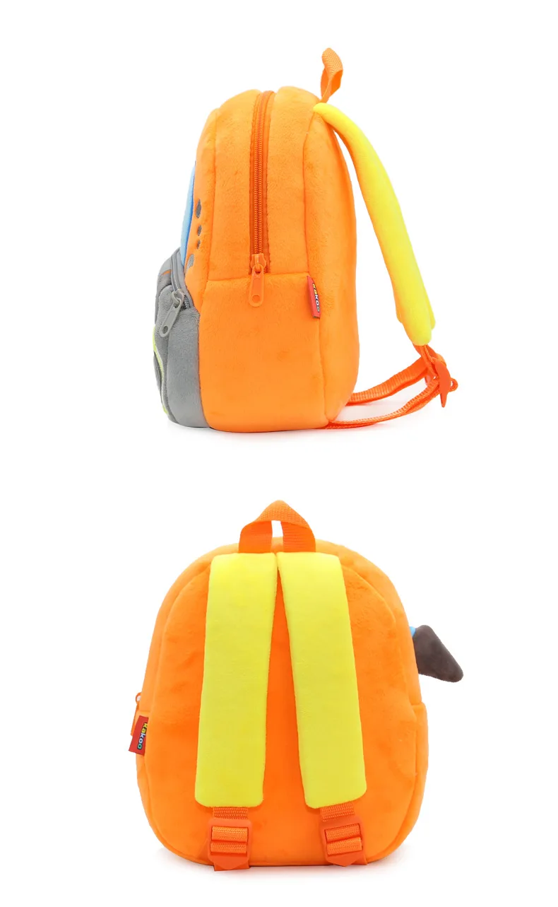 Plush Backpacks Children Toddler School Bag Double Shoulders Cartoon Backpack Bags Car for