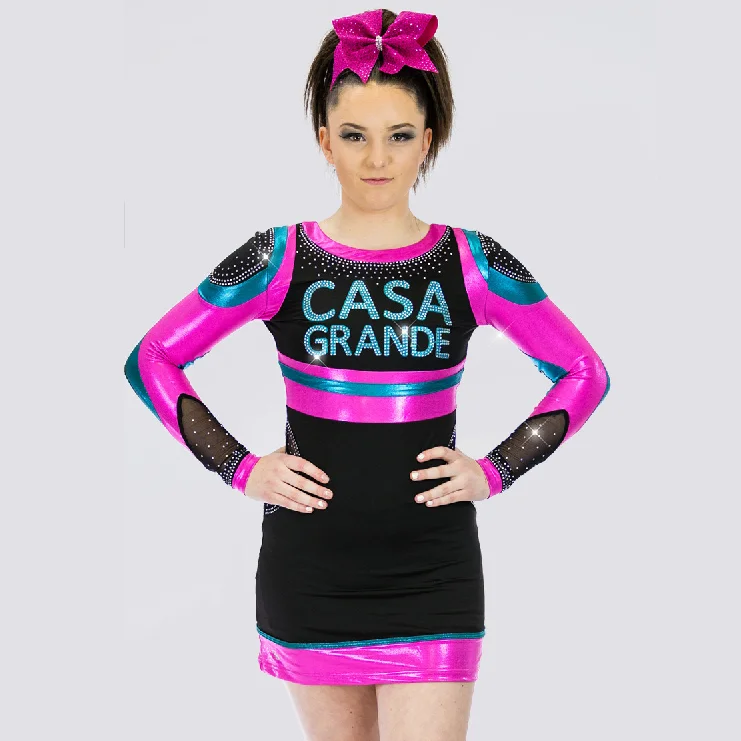 China Supplier Wholesale Youth Team Cheerleader Clothing Sublimation Spandex Custom Cheerleading Uniforms