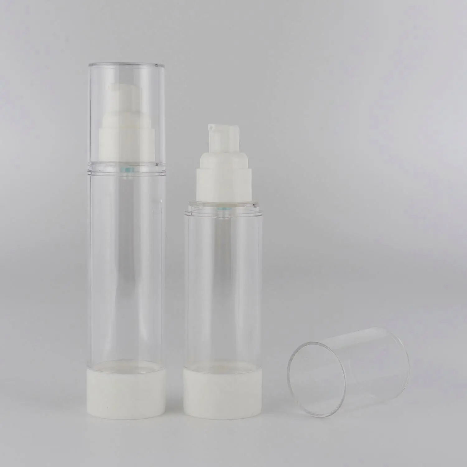 Stock clear In stock 80ml 100ml 120ml Mini Atomizer white head Mist Airless Spray Bottle Packaging Cosmetic Airless Pump Bottle