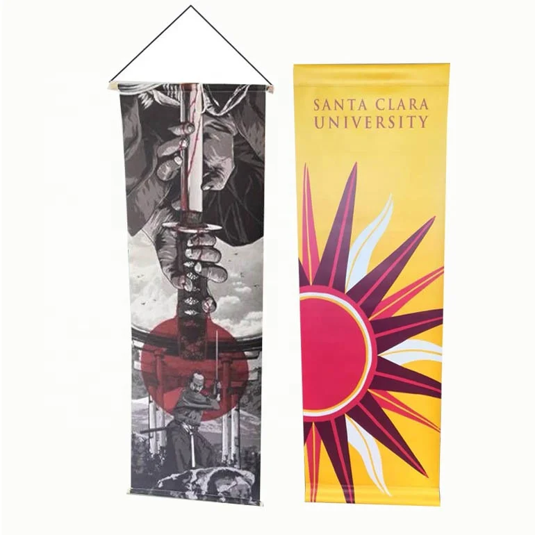 Digital Printing Wall Scroll Poster Shop Fade Resistant Custom Rolled Hanging Picture Banner with Wholesale Price