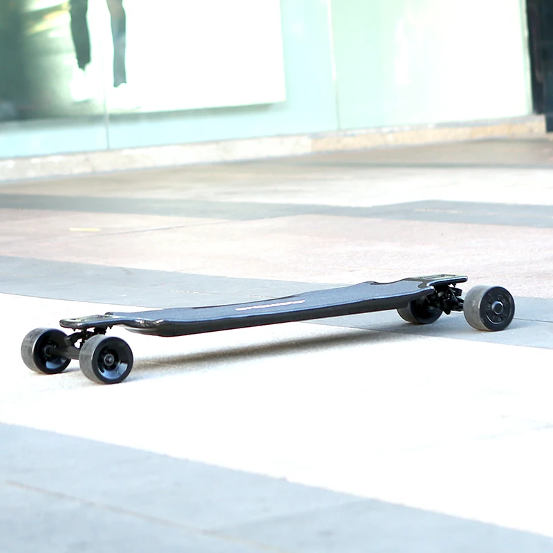 2020 newest sinked style carbon fiber electric skateboard,hub motor dual drive 1200W DKP electric longboard