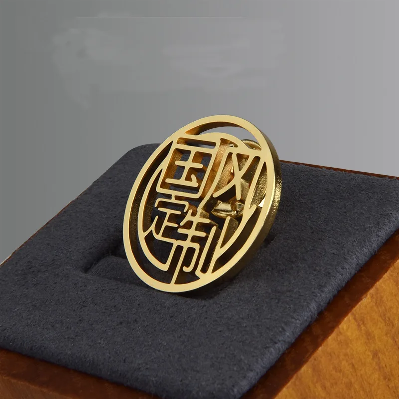 High quality custom name plate hollow metal badge tags lapel pin badges brooch designing enamel pin name