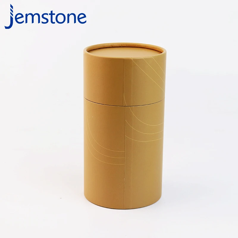 Customized Wine Gift Brown Kraft Paper Tubes Custom Wine Glass Cardboard Packaging Cocktail Paper Tube Box