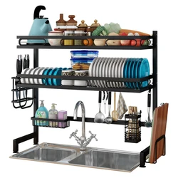 Simplicity Stainless Steel Dish Drainer Rack Kitchen Over The Sink Dish Drying Rack