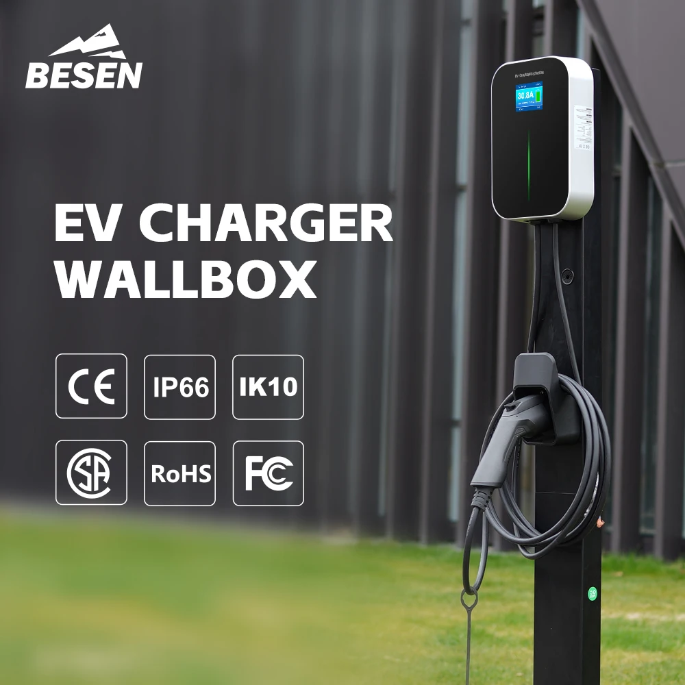 Best 32A Electric Vehicle Charging Station Wallbox Pile 7kw type 2 EV Charger