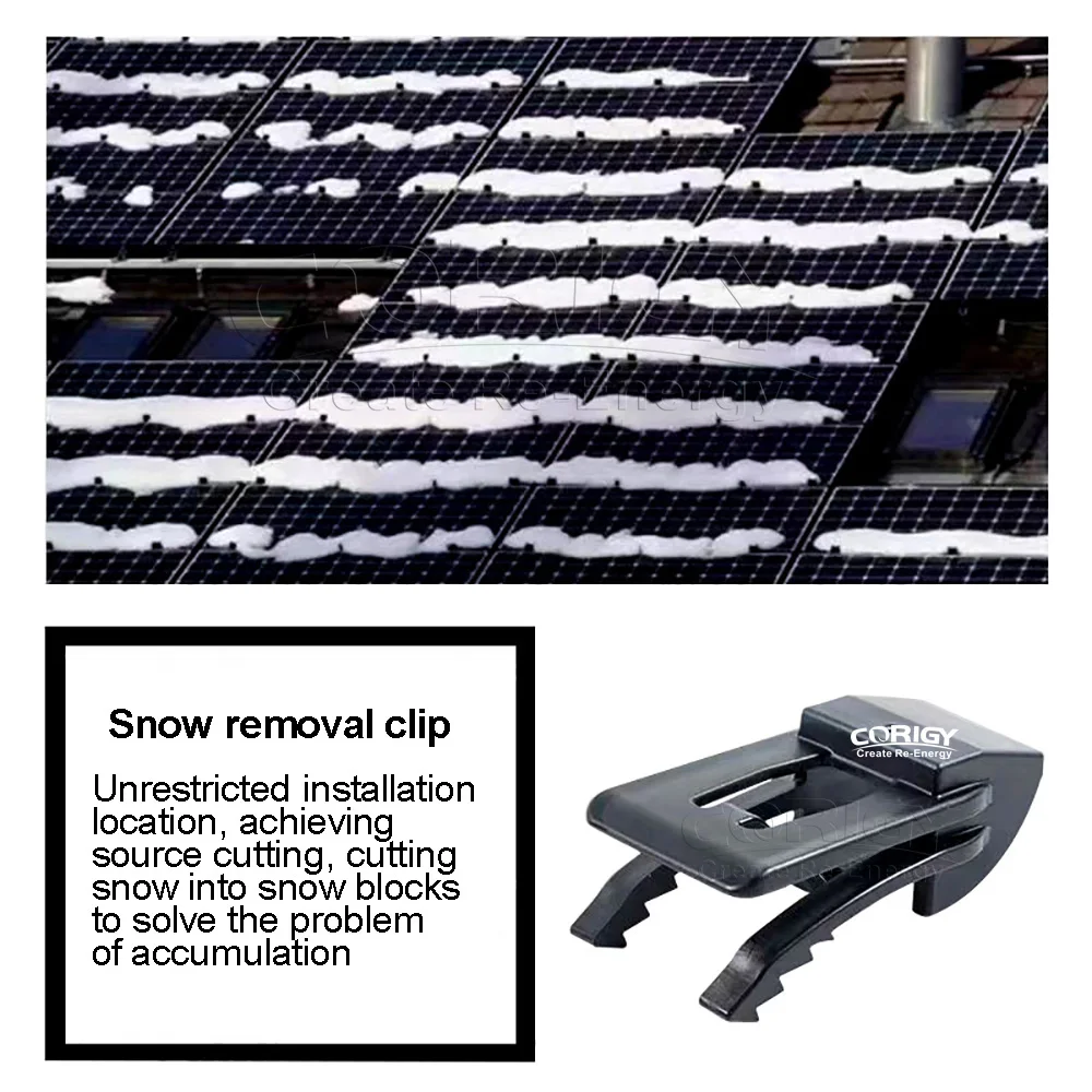 Corigy New Arrival Solar Cleaning Tools Solar Panel Snow Removal Clip Easy Installation Solar Components