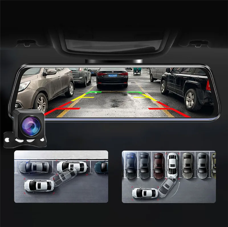 Hot Selling Full HD Touch Car Black Box Parking Car Dash Camera Mirror  Rear view Mirror dashcam