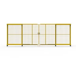 Machine guards and machine guarding systems fence sliding door