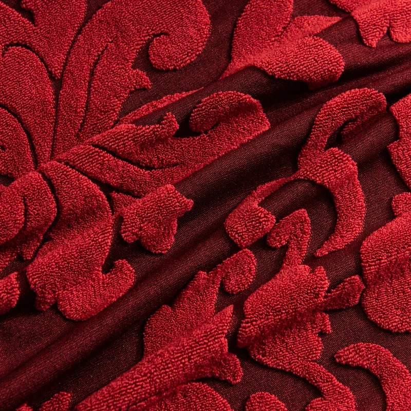 Hot Selling Luxury Pattern Jacquard Elastic Chair Cover Set 6pcs 8pcs Customized Dining Chair Cover