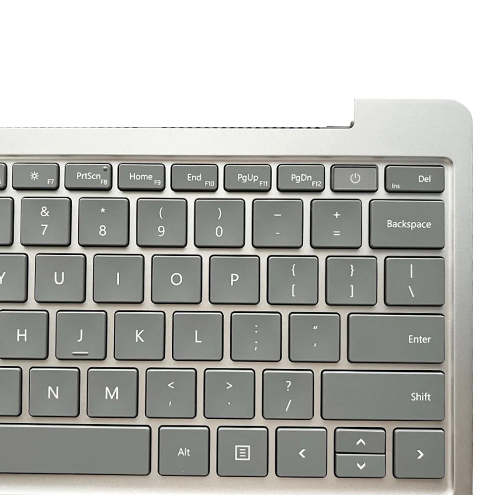 Palmrest with Keyboard Bezel for Microsoft Surface Laptop Go Gen 1 2 12.4 Touchpad Silver Color with Fingerprint Version