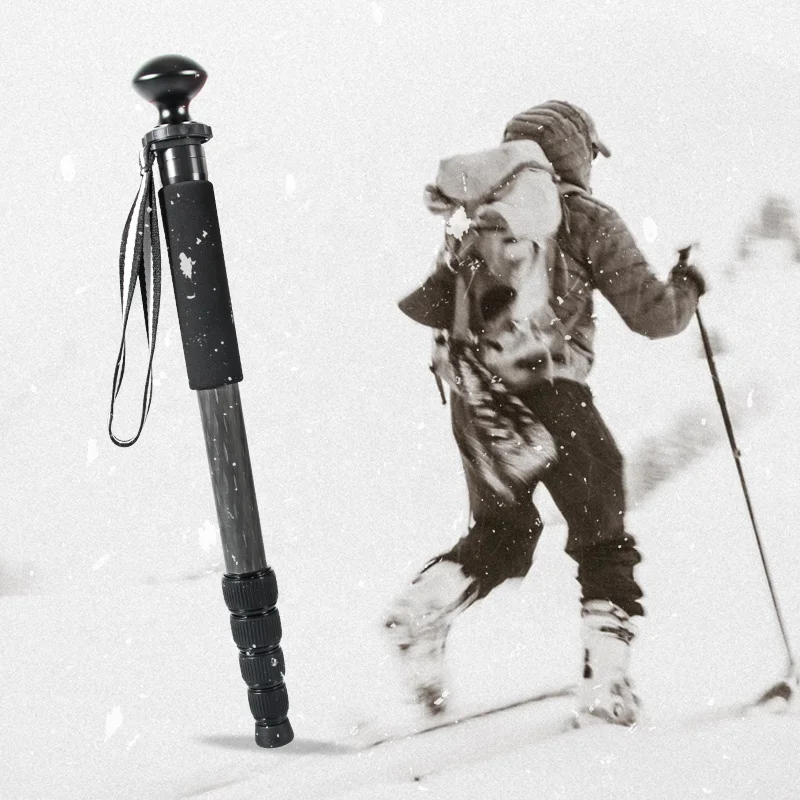 
BEXIN Lightweight High Carbon Fiber Monopod Tripod Stand Portable Flexible Telescopic Tube Trekking Pole for Travel Photography 