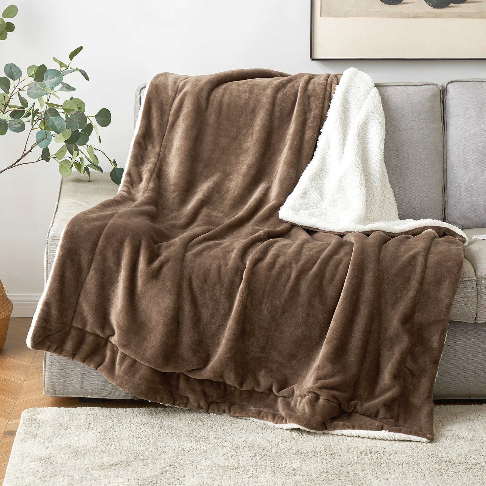 Fluffy Plush Wool Blankets Throws Super Soft Customized Flannel Fleece Blanket Thickened Lamb Wool Double Blanket for Winter