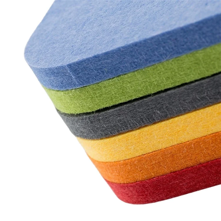 Красочные декоративные полиэфирные волокна акустические стеновые панели для домашнего кинотеатра