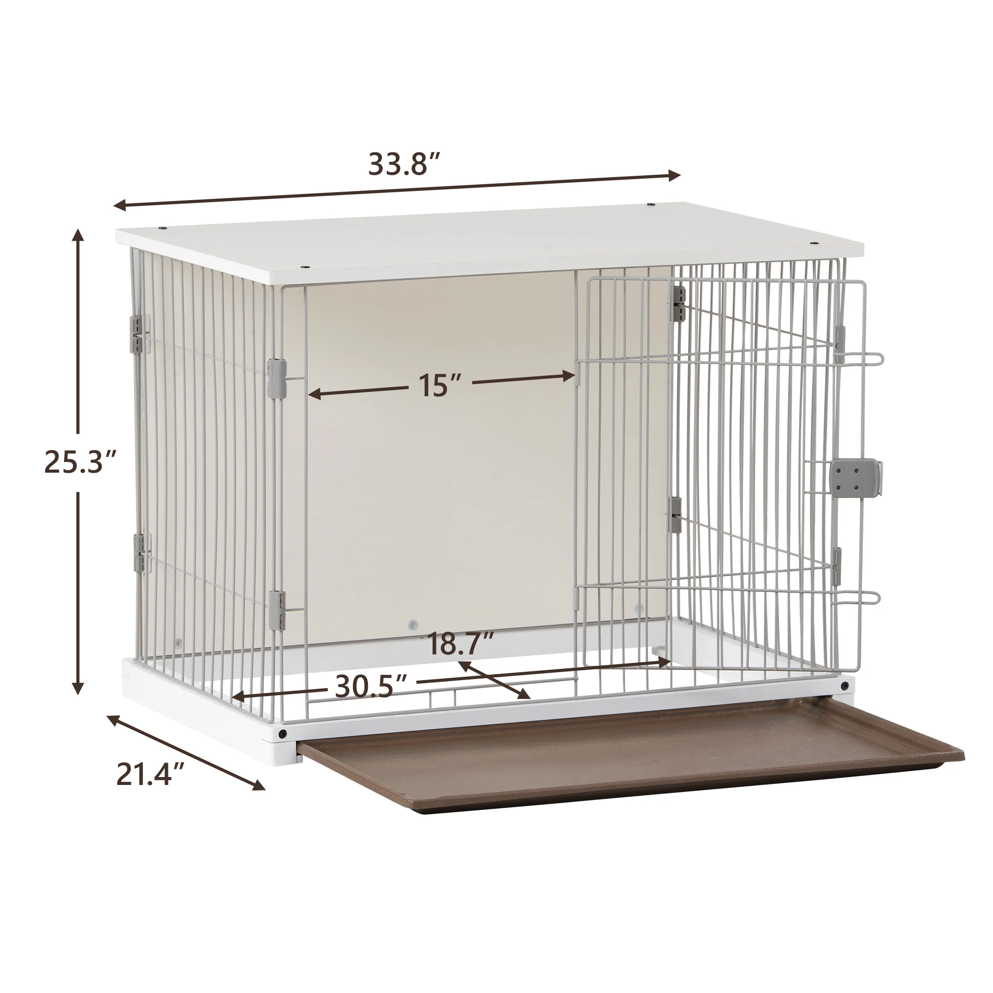 USA STOCK Indoor Outdoor Pet Cages Large Metal Mesh Wire Dog Crate With Removable Bottom