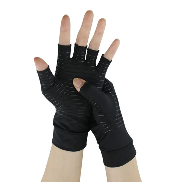 Half Finger Copper Arthritis Glove ,Pain Relief Therapy Compression Gloves