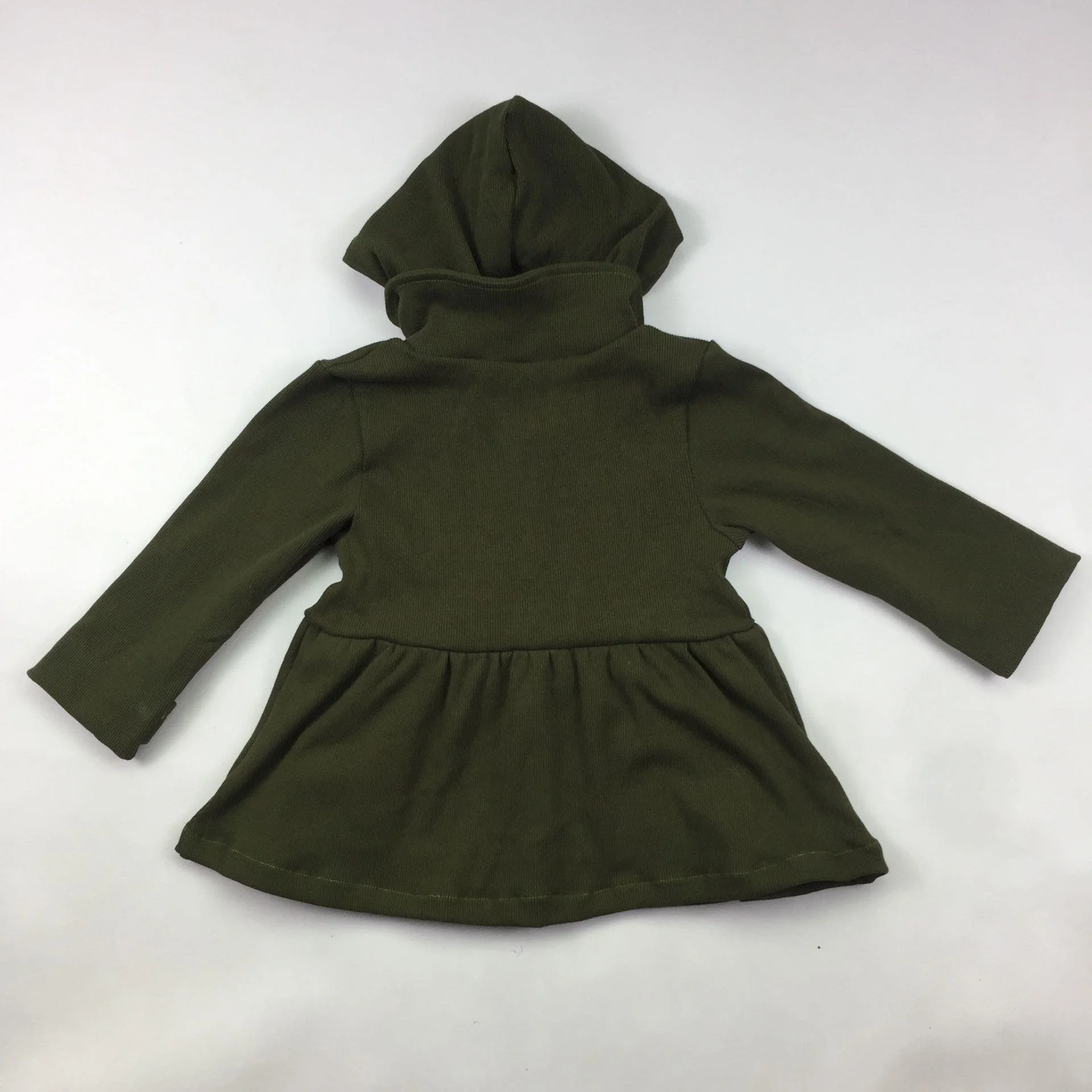 
RTS Fall/Winter Wholesale Jacket Infant Kids Baby Girls Kids Match Lining Hooded Button Hoodie Tops Clothes Coat 