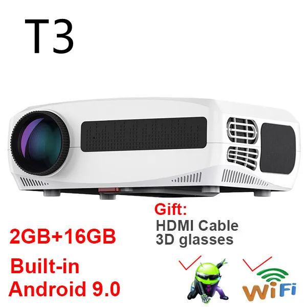  Проектор 4K для домашнего кинотеатра Full Hd 1080p Smart Android 4D с коррекцией