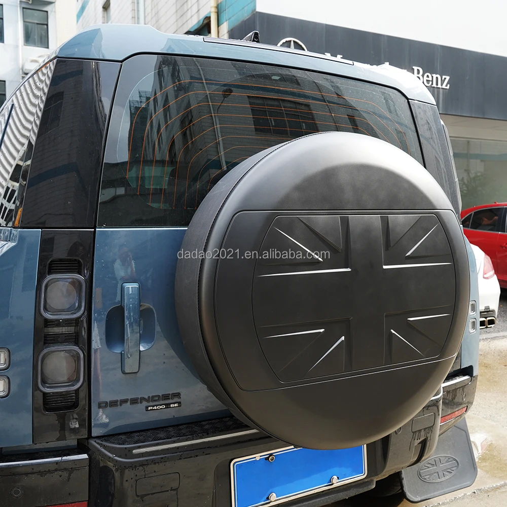 Car Matte Black Spare Wheel Cover for Land Rover defender 90/110 2020  Spare Wheel Cover