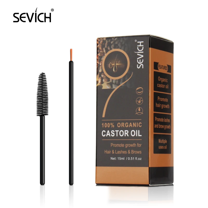 
Wholesale 100% pure natural organic castor oil private brand for eyelash and eyebrow growth 