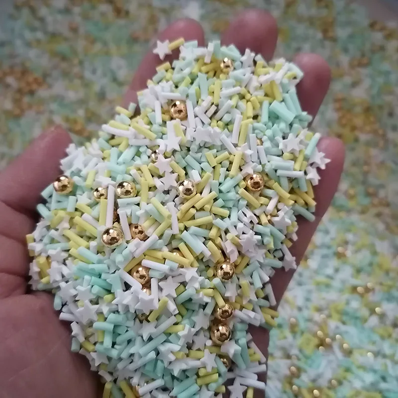 500g DIY Slime Supplies Filler Christmas Decoration Craft Mixture Candy Long Polymer Clay Sprinkles