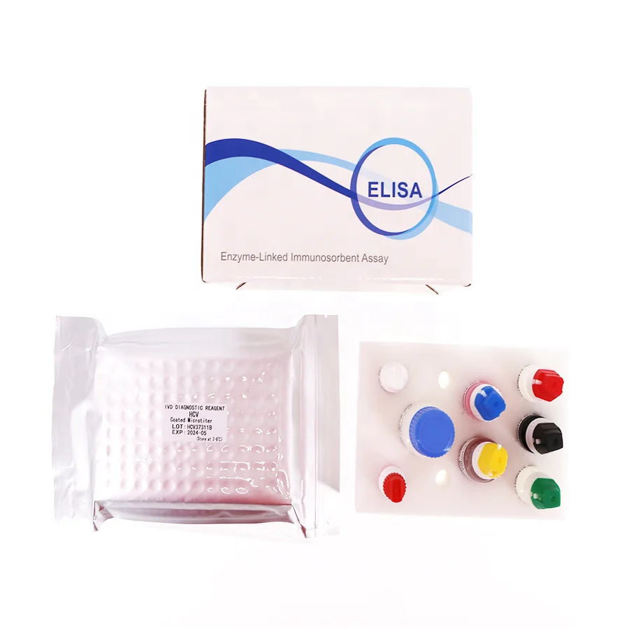 Hot selling Elisa test kits diagnostic elisa reagent HIV HCV TOXO Hbsag PSA CMV Elisa test kit Enzyme-linked immunoassay
