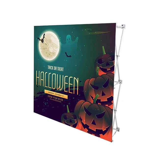 Portable Pop Up 3*3 4*3 Stand Exhibition Wall Banner Advertising Pop Up Wall Display Backdrop