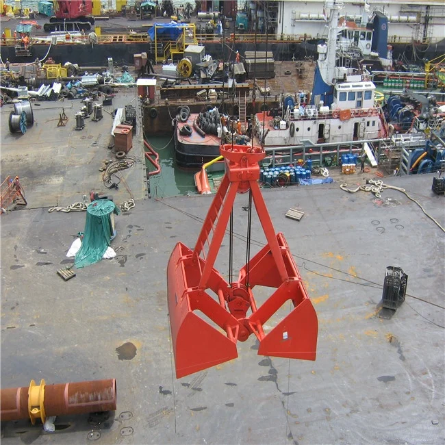 Grain Ore And Coal Fsg 75 Tons 4 ropes Mech double shell grab for grain
