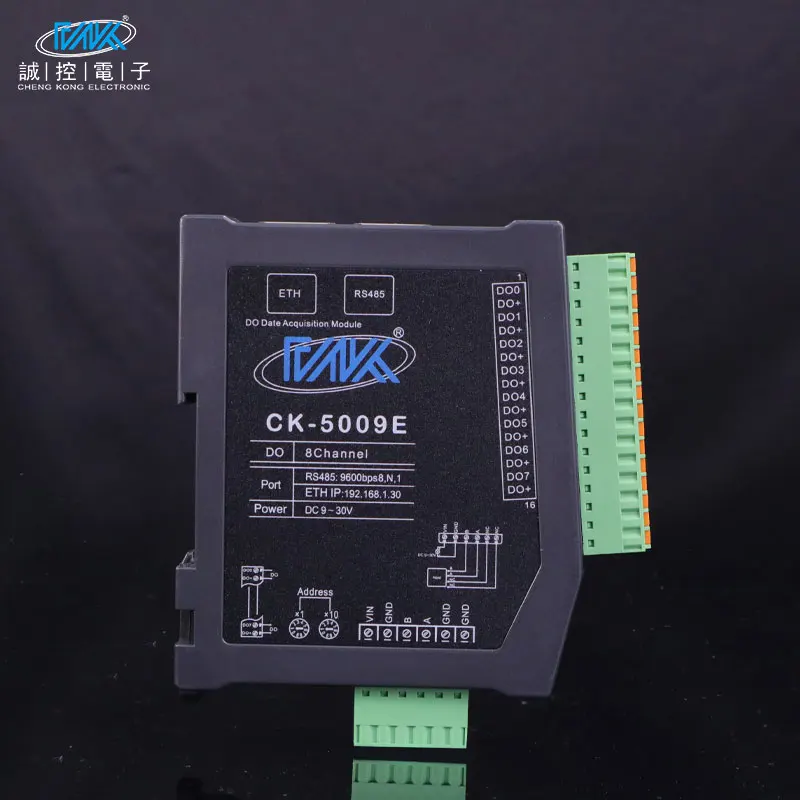 CK-5009E 8-channel switch output module Ethernet RS485modbus-RTU 8DO relay remote IO module