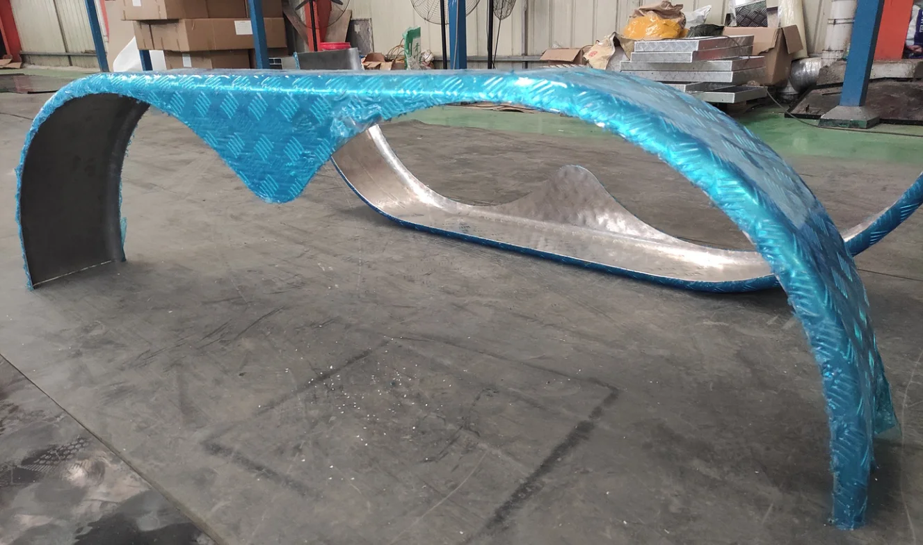 72x9 Smooth Aluminum Tandem-Axle Teardrop Trailer Fender