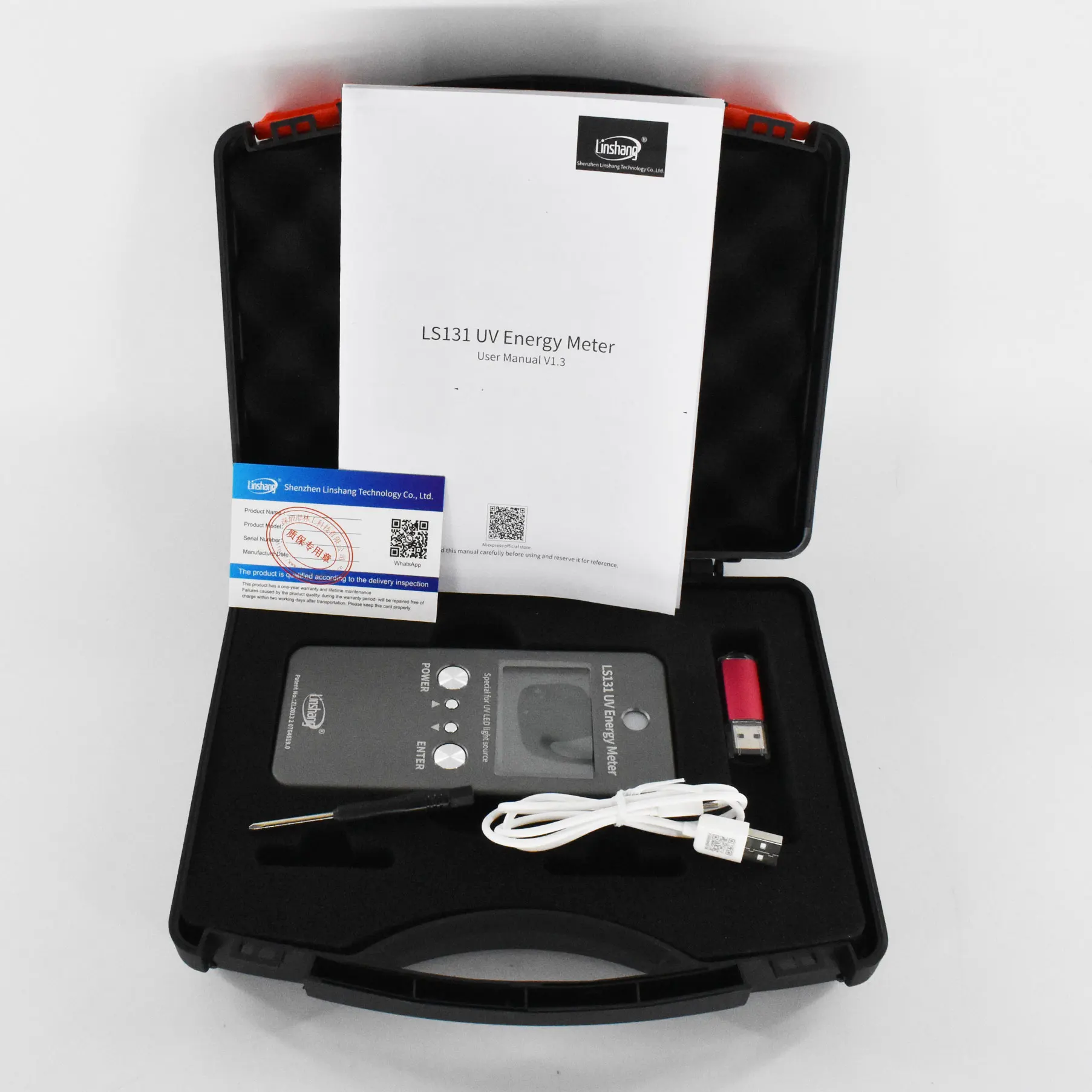 LS131 UV Energy Meter UVA radiometer detect the power and energy value of UV light source 365nm 375nm 385nm 395nm 405nm