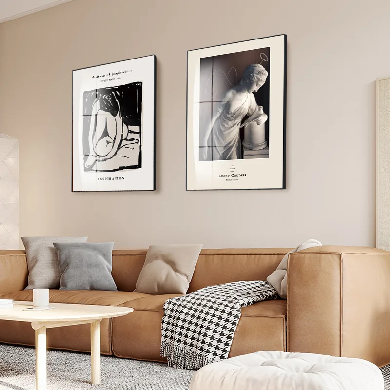 Imitate oil painting canvas poster Abstract Vintage Women Wall Decor Paints Living Room Decorative Paintings