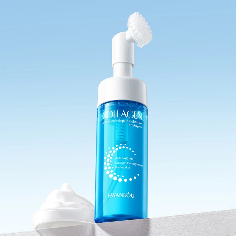 OEM FAYANKOU Private Label Collagen Skin Care Face Wash Deep Cleansing Moisturizing Massage Reed Facial Cleansing Mousse