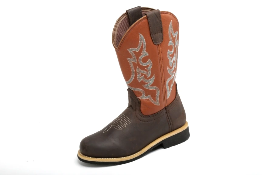 Western Style Mid Anti-smashing Durable Goodyear boots Wax Oil Leather Upper Rubber Outsole Work Safety shoes for men and women