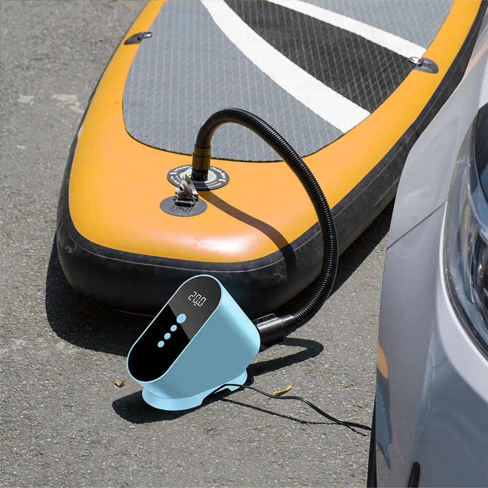 Dual-stage inflation function air bed kayak sup air pump