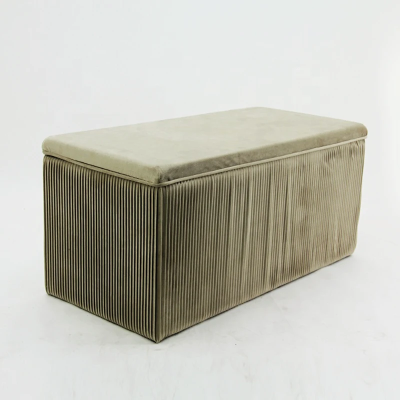 Home square velvet pouf ottoman square modern bedroom puff stool ottoman pouf