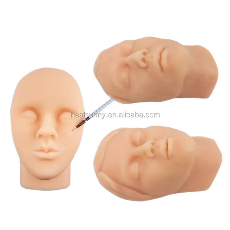 Surgery Practice Silicone Face with Eyes nose Lip and Bone Medical Science Training Model